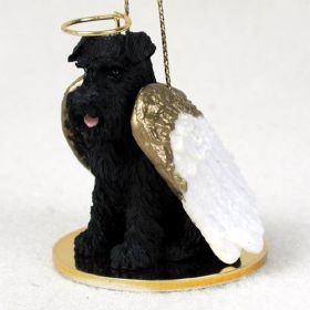 Schnauzer - Black - Uncropped - Angel Ornament