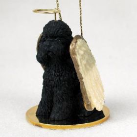 Poodle - Sport Cut - Black - Angel Ornament