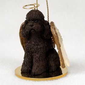 Poodle - Sport Cut - Chocolate - Angel Ornament