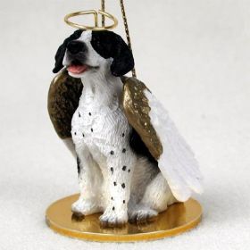 Pointer - Black and White - Angel Ornament