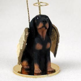 Black and Tan Coonhound - Angel Ornament