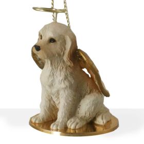 Labradoodle - Cream - Angel Ornament