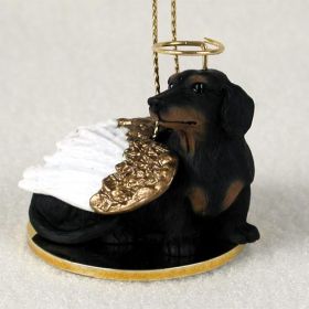 Dachshund - Black - Angel Ornament