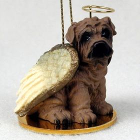 Shar Pei - Brown - Angel Ornament