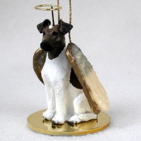 Fox Terrier - Brown and White - Angel Ornament