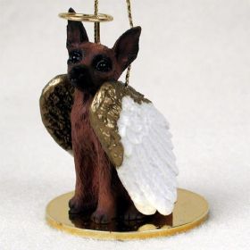 Min Pin - Red and Brown - Angel Ornament