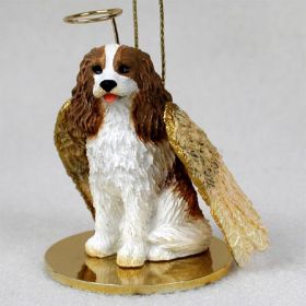 Cavalier King Charles - Brown and White - Angel Ornament