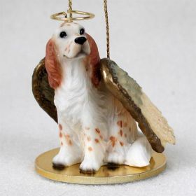 English Setter - Orange Belton - Angel Ornament