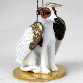 Whippet - Brindle and White - Angel Ornament