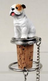 Bulldog - White - Bottle Stopper