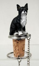 Chihuahua - Black and White - Bottle Stopper