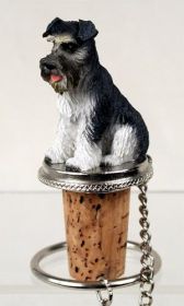 Schnauzer - Gray - Uncropped - Bottle Stopper