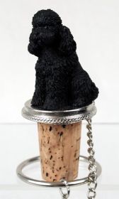 Poodle - Sport Cut - Black - Bottle Stopper