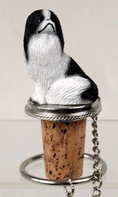 Japanese Chin - Black and White - Bottle Stopper