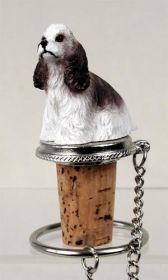 Cocker Spaniel - Brown and White - Bottle Stopper