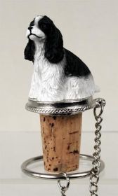 Cocker Spaniel - Black and White - Bottle Stopper