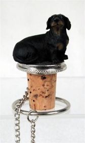 Dachshund - Black - Bottle Stopper