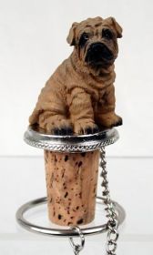 Shar Pei - Brown - Bottle Stopper