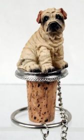 Shar Pei - Cream - Bottle Stopper