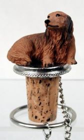 Dachshund - Longhaired - Red - Bottle Stopper