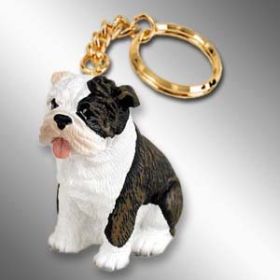 Bulldog - Brindle Keychain