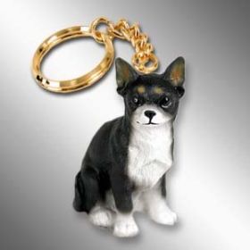 Chihuahua - Black and White - Keychain