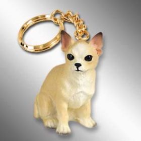 Chihuahua - Tan and White - Keychain