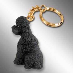 Poodle - Sport Cut - Black - Keychain