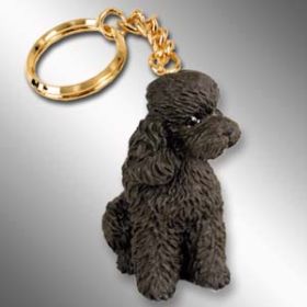 Poodle - Sport Cut - Chocolate - Keychain