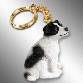 Jack Russell Terrier - Black and White - Smooth Coat - Keychain