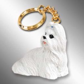 Shih Tzu - White - Keychain