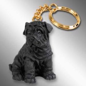 Shar Pei - Black - Keychain