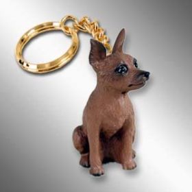 Min Pin - Red and Brown - Keychain