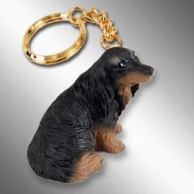 Dachshund - Longhaired - Black - Keychain