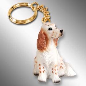 English Setter - Orange Belton - Keychain