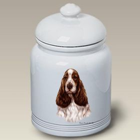 English Cocker Spaniel - Liver and White - Best of Breed Ceramic Treat Jar