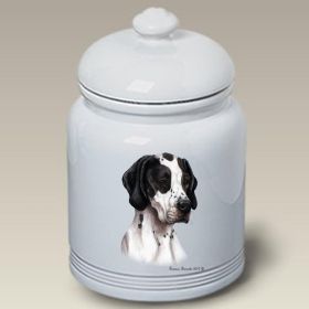 English Pointer - Black and White - Best of Breed Ceramic Treat Jar