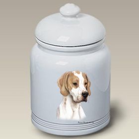 English Pointer - Lemon and White - Best of Breed Ceramic Treat Jar