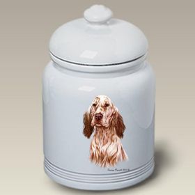 English Setter - Orange and White - Best of Breed Ceramic Treat Jar