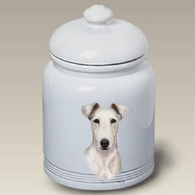 Wire Hair Fox Terrier - White - Best of Breed Ceramic Treat Jar