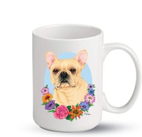 French Bulldog - Cream - Best of Breed PItcher Flower Mugs