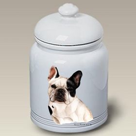 French Bulldog - White and Black - Best of Breed Ceramic Treat Jar