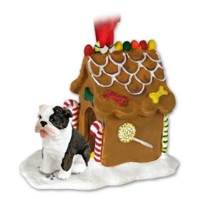 Bulldog - Brindle - Gingerbread House Ornament