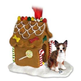 Chihuahua - Brindle - Gingerbread House Ornament