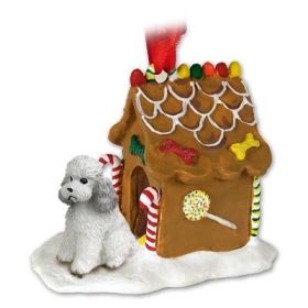 Poodle - Sport Cut - Gray - Gingerbread House Ornament