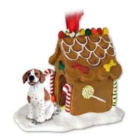 Pointer - Brown & White - Gingerbread House Ornament