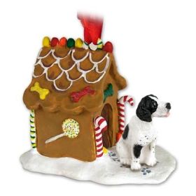 Pointer - Black & White - Gingerbread House Ornament