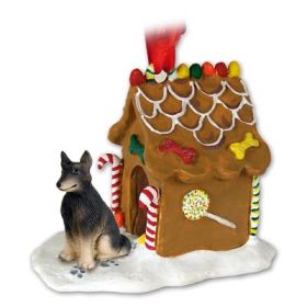 Belgian Tervuren - Gingerbread House Ornament