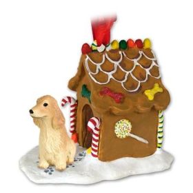 English Cocker Spaniel - Blonde - Gingerbread House Ornament