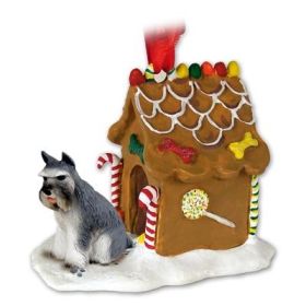 Schnauzer - Gray - Gingerbread House Ornament